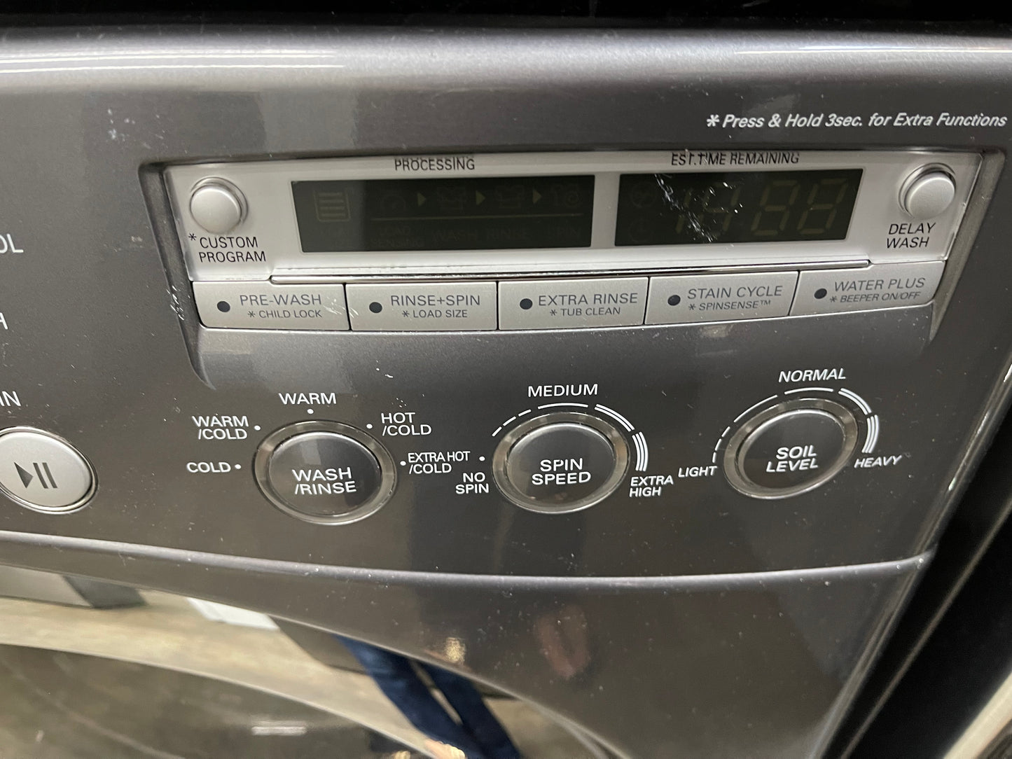 LG  WM2455HG
27 Inch Front-Load Washer with 4.2 cu. ft. Capacity and LG  DLE5955G
27 Inch Electric Dryer with 7.3 cu. ft. Capacity