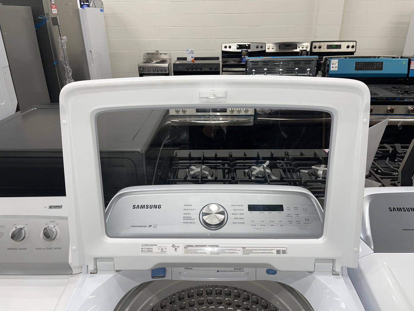 Samsung 5.0 cu. ft. Top Load Washer and 7.4 cu. ft. Electric Dryer