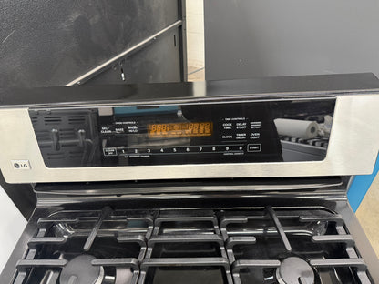 LG  LRG30355ST
30 Inch Freestanding Gas Range with 5 Sealed Burners, 5.0 cu. ft. Self-Cleaning Oven, SmoothTouch Controls and Warming Drawer: Stainless Steel
