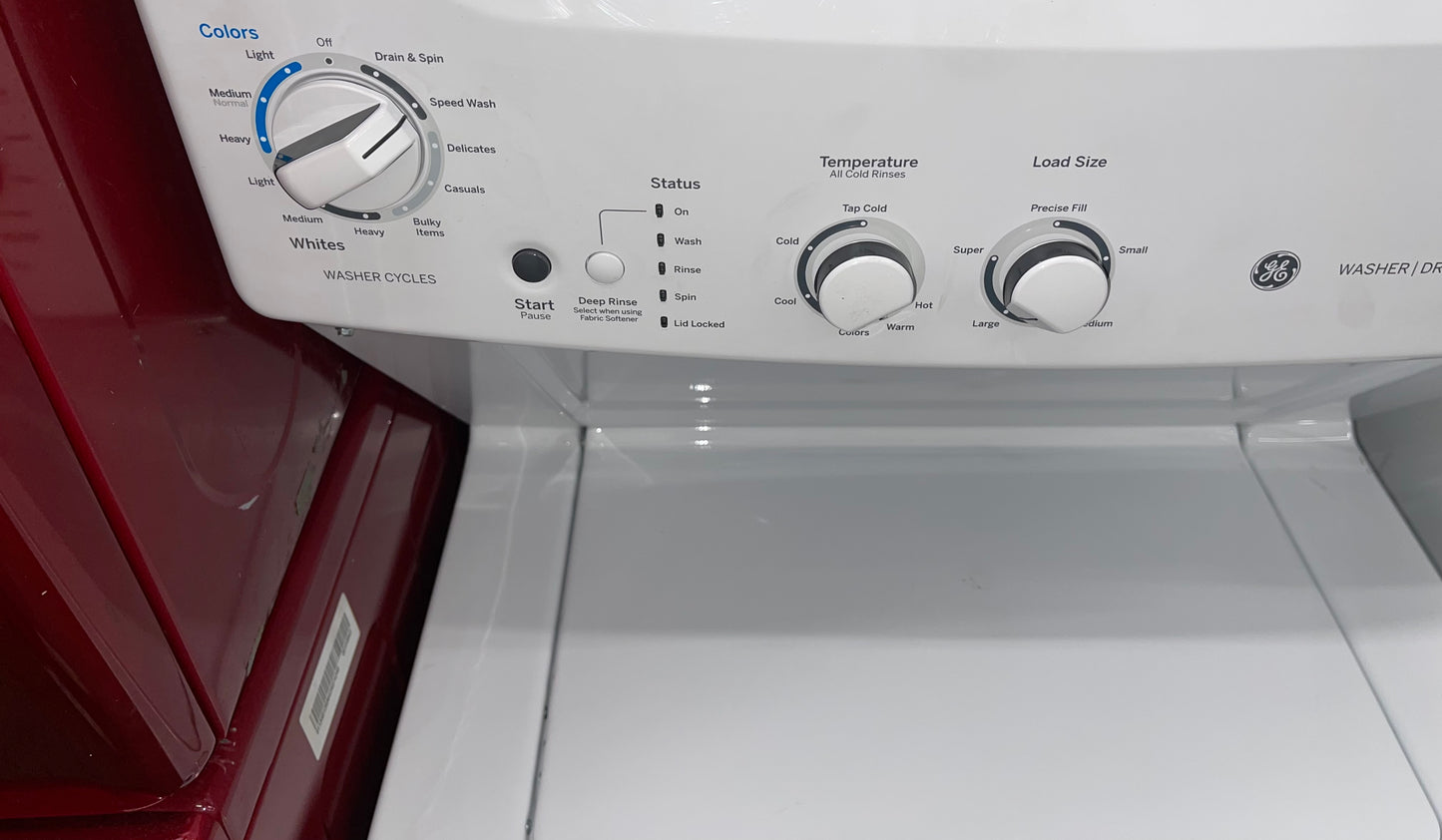 GE Unitized Spacemaker® ENERGY STAR 3.9 cu. ft. Capacity Washer with Stainless Steel Basket and 5.9 cu. ft. Capacity Electric Dryer

Model #:GUD27EESNWW