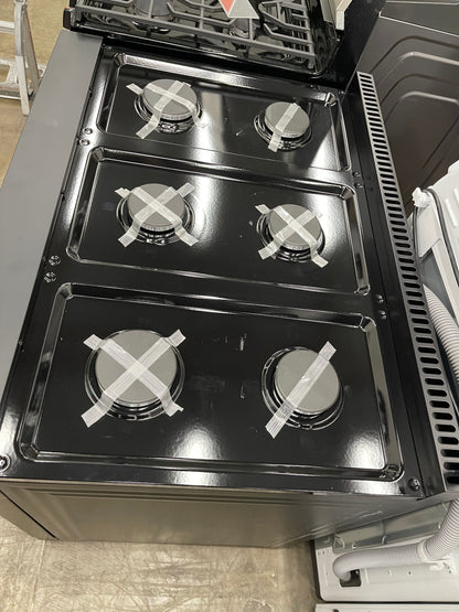 36 in. Haven Collection 6.0 cu. ft. Gas Range, 6 Burners, Convection Oven, Knob LEDs, Storage Drawer, Matte Black