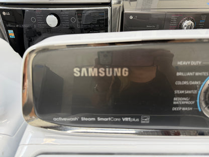 Samsung WA52M7750AW/A4 – 5.2 Cu. Ft. Top Load Washer and Samsung DVE52M7750W/A3 – 7.4 Cu. Ft. Electric Dryer