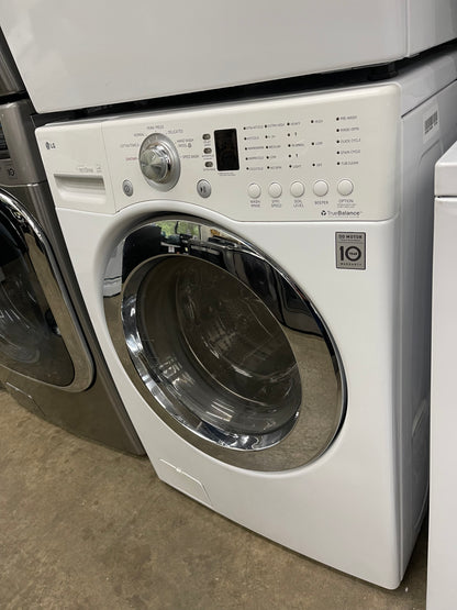 LG  WM2101HW
27 Inch Front-Load Washer with 4.0 cu. ft. And LG  DLE2101W
27 Inch Electric Dryer with 7.3 cu. ft.