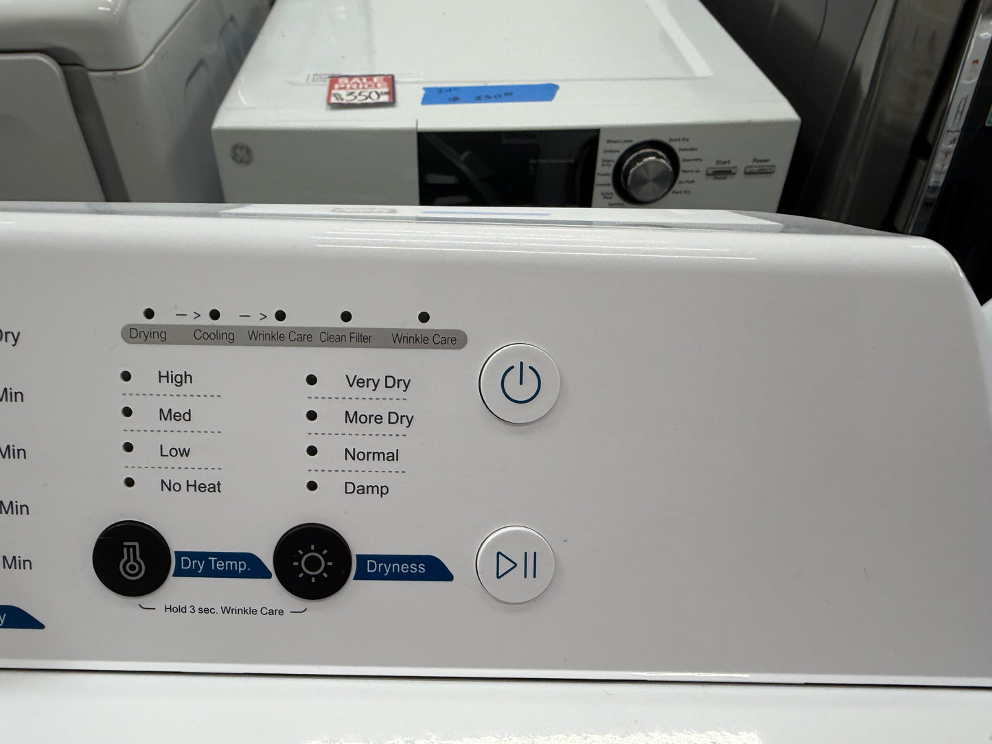 Insignia NS-TWM35W1 3.7 Cu. Ft. High Efficiency and Insignia- 6.7 Cu. Ft. Electric Dryer with Sensor Dry - White NS-TDRE67W1