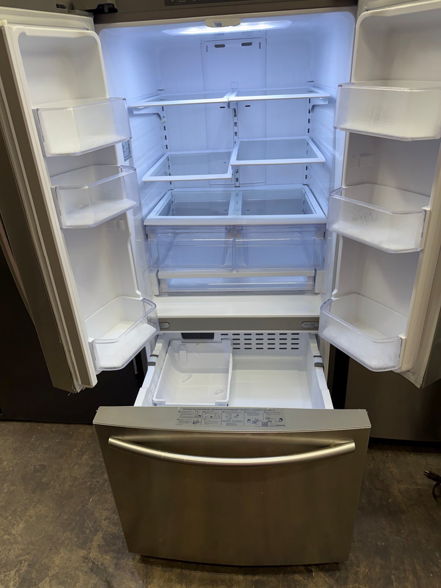 Samsung RF220NCTASR/AA – 21.8 Cu. Ft. French Door Refrigerator (Stainless Steel)