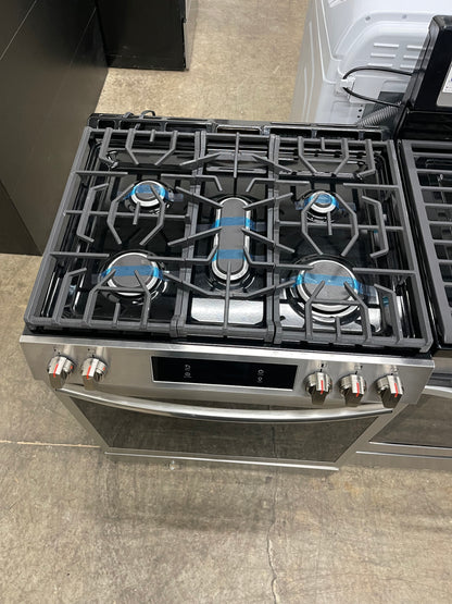 Frigidaire Gallery 30 in. 6 cu. ft. 5 Burner Slide-In Gas Range with Total Convection and Air Fry in Smudge Proof Stainless Steel-Model #GCFG3060BF