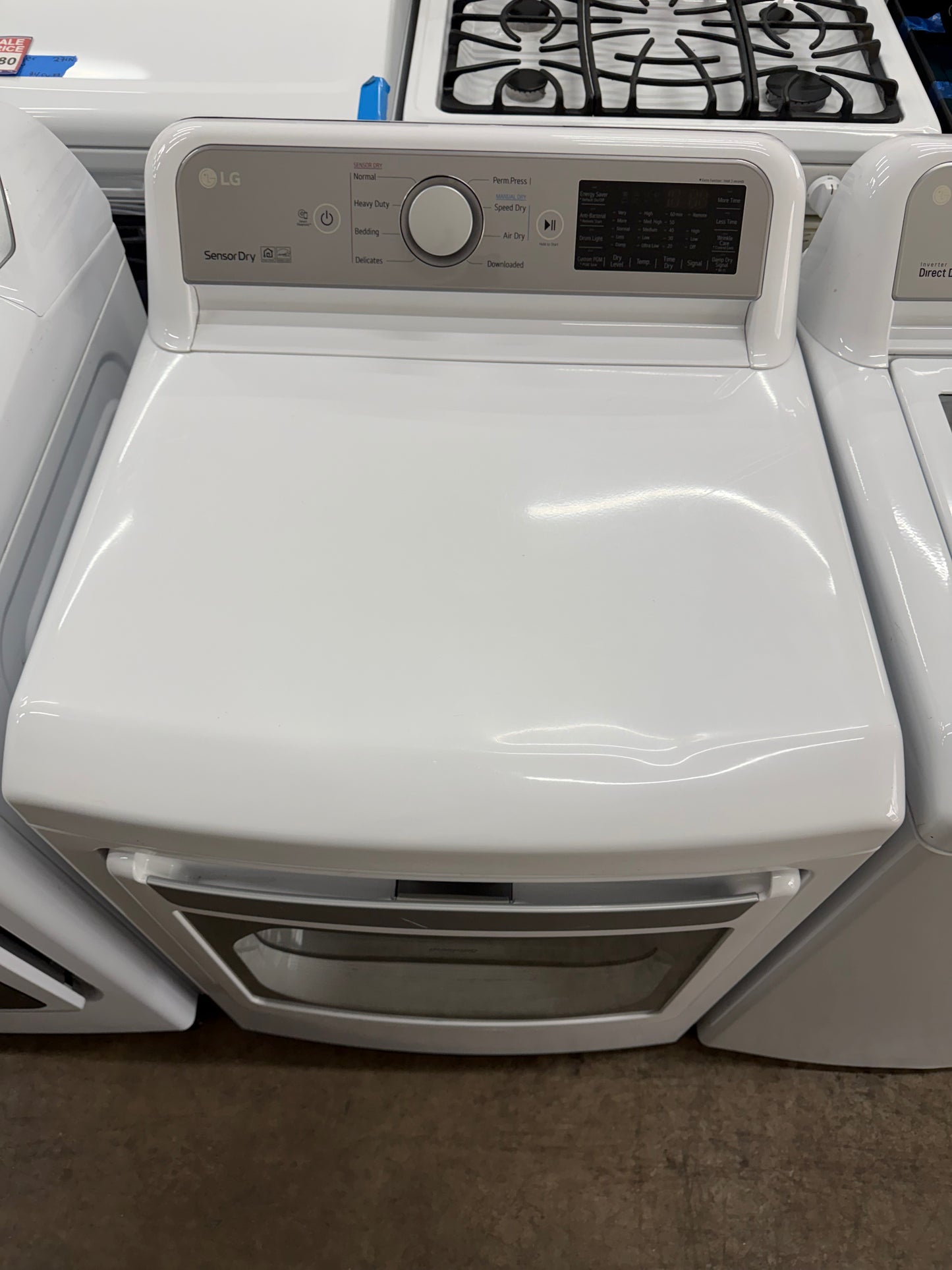 LG Top Load TurboWash 5.0 Cu. Ft. Washer and 7.3 Cu. Ft. EasyLoad Electric Dryer Set in White