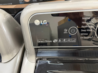 LG Top-Load 5.2-cu ft HE Washer (Black Stainless Steel) and 7.3-cu ft Turbo Steam Electric Dryer (Graphite Steel) Mismatch Set