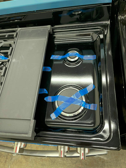 Frigidaire Gallery 30 in 5.1 cu-ft Gas Range with No Preheat + Air Fry in Smudge Proof Black Stainless Steel-Model #GCRG3060BDA