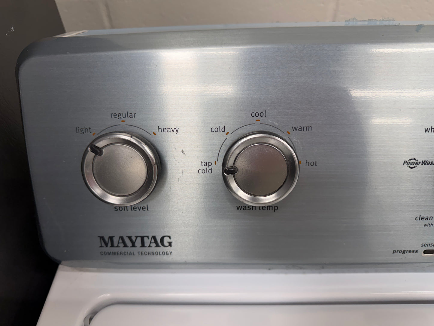 Whirlpool  WTW4957PW
28 Inch Top Load Washer with 3.9 Cu. Ft. and Maytag Centennial Series  MEDC300BW
29 Inch Electric Dryer with 7.0 cu. ft.