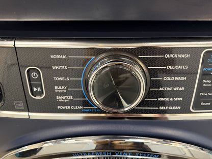 GE  GFW850SPNRS
28 Inch Front Load Smart Washer with 5.0 cu. ft. And GE  PFD87ESPVRS
28 Inch Smart Front Load Electric Dryer with 7.8 cu ft