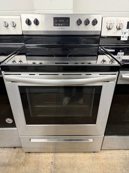 Frigidaire 30 in. 5 Burner Element Freestanding Electric Range in Stainless Steel-FCRE3052AS