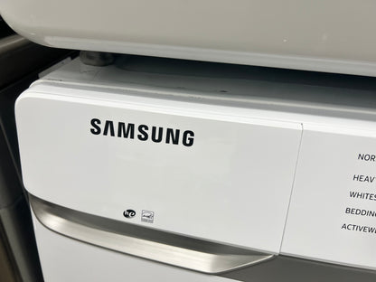Samsung Stackable Front-Load HE 4.5 Cu. Ft. Washer and 7.5 Cu. Ft. Electric Dryer Set in White