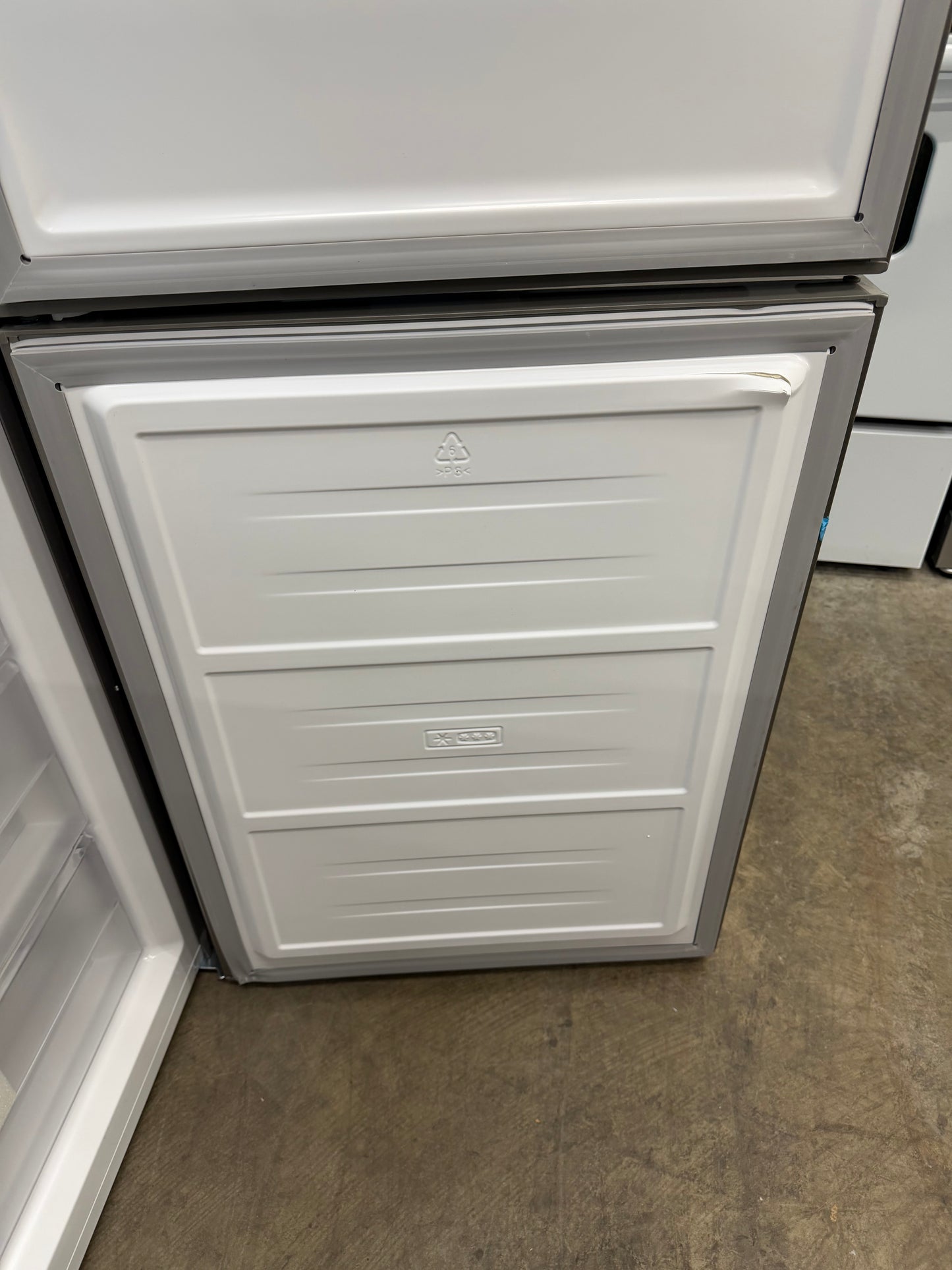 Frigidaire 11.5 cu. ft. Bottom Freezer Refrigerator in Brushed Steel, Garage Ready - Model # FRBG1224AV