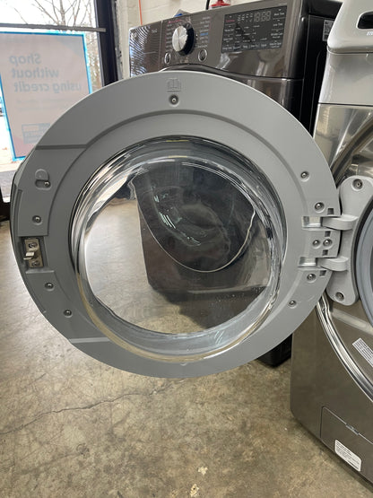 Samsung Front Load High Efficiency 4.2 Cu. Ft. Washer and 7.5 Cu Ft Electric Dryer Set in Platinum