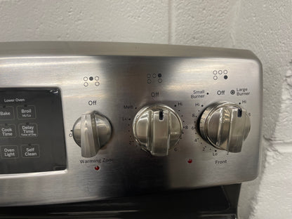 GE 30" Free-Standing Electric Double Oven Convection Range

Model #:JB850SF1SS