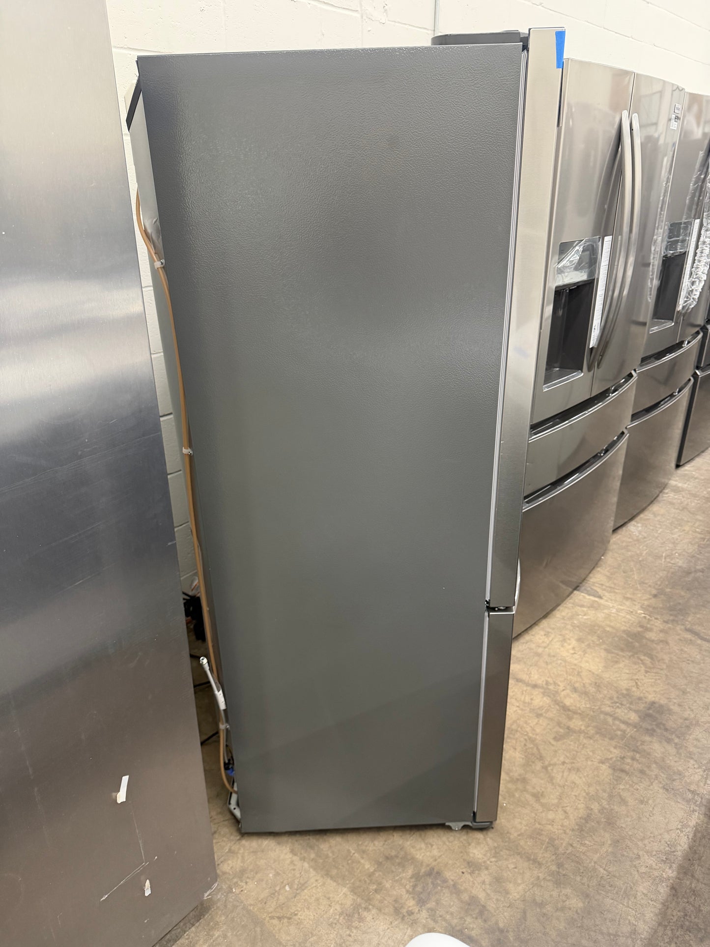 FRIGIDAIRE 31.5 in. 17.6 cu. ft. Counter Depth French Door Refrigerator, brushed steel Model # FRFG1723AV
