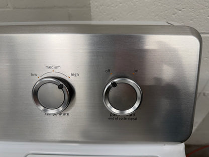 Whirlpool  WTW4957PW
28 Inch Top Load Washer with 3.9 Cu. Ft. and Maytag Centennial Series  MEDC300BW
29 Inch Electric Dryer with 7.0 cu. ft.