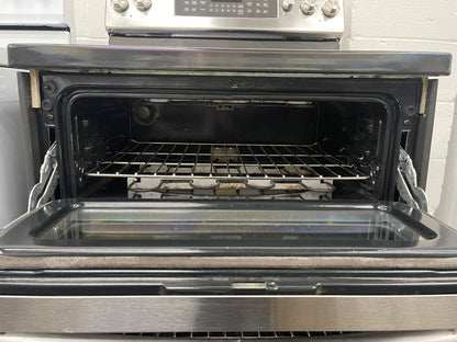 GE 30" Free-Standing Electric Double Oven Convection Range

Model #:JB850SF1SS