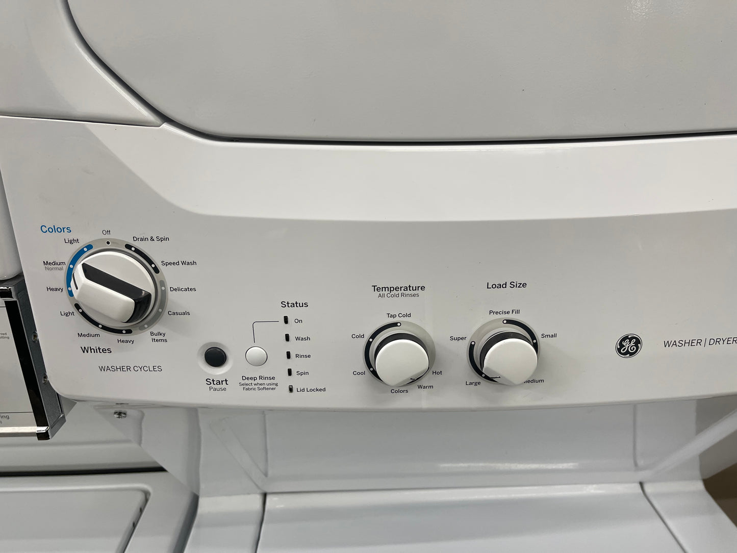 GE Unitized Spacemaker 3.8 cu. ft. Capacity Washer with Stainless Steel Basket and 5.9 cu. ft. Capacity Electric Dryer
