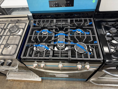 Frigidaire 30-in 5 burners 5.1-cu ft Freestanding Natural Gas Range in Stainless Steel-Model #FCRG306LAFB