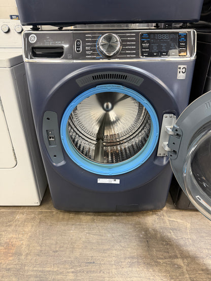 GE  GFW850SPNRS
28 Inch Front Load Smart Washer with 5.0 cu. ft. And GE  PFD87ESPVRS
28 Inch Smart Front Load Electric Dryer with 7.8 cu ft