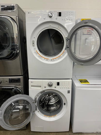 LG  WM2101HW
27 Inch Front-Load Washer with 4.0 cu. ft. And LG  DLE2101W
27 Inch Electric Dryer with 7.3 cu. ft.