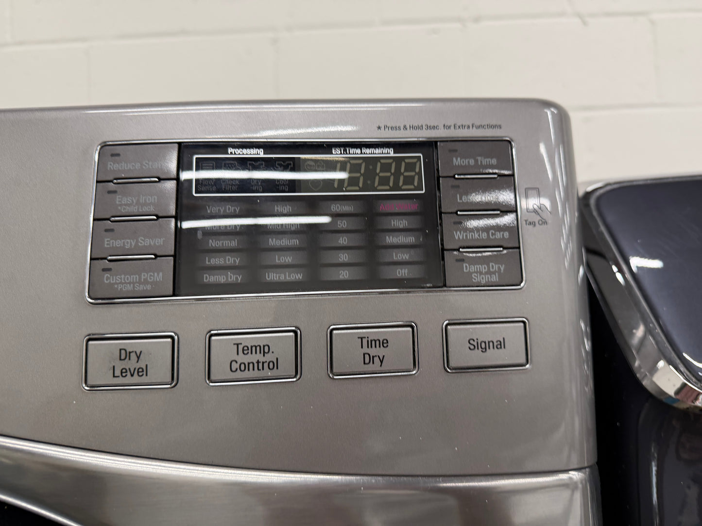 LG  WM3470HVA
27 Inch 4.3 cu. ft. Front Load Washer and LG DLEX3370V
27 Inch Electric Dryer 7.4 cu. ft