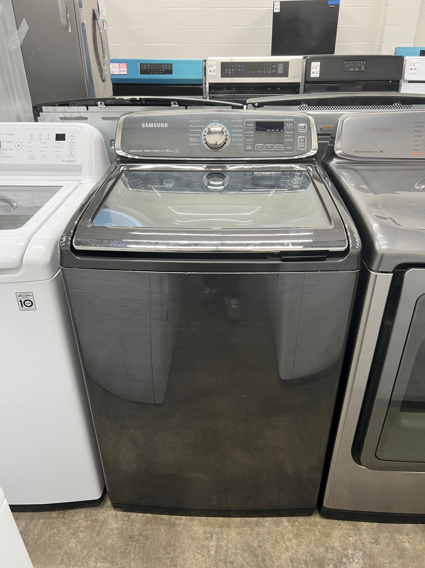 Samsung Top-Load Activewash 5.2-cu ft Washer and 7.5-cu ft Electric Dryer Mismatch Set (READ DESCRIPTION)