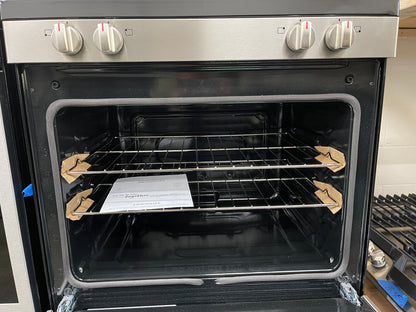 Frigidaire 30-in Glass Top 5 burners 5.3-cu ft Freestanding Electric Range ( Fingerprint Resistant Stainless Steel )
Model #FCRE306LAF