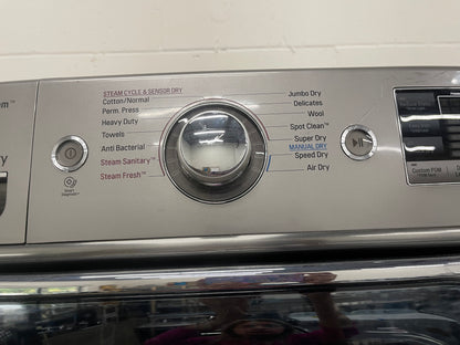LG Mega Capacity Front Load Washer and Electric Dryer Set in Graphite Steel