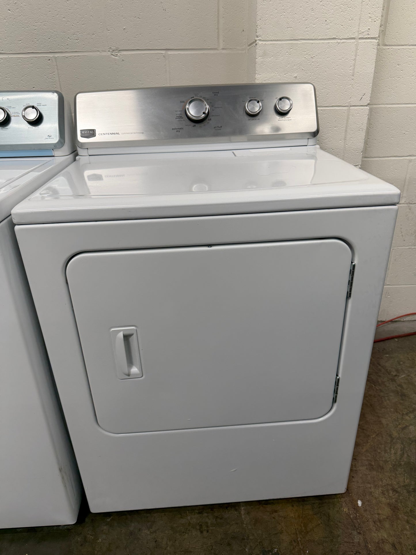 Whirlpool  WTW4957PW
28 Inch Top Load Washer with 3.9 Cu. Ft. and Maytag Centennial Series  MEDC300BW
29 Inch Electric Dryer with 7.0 cu. ft.