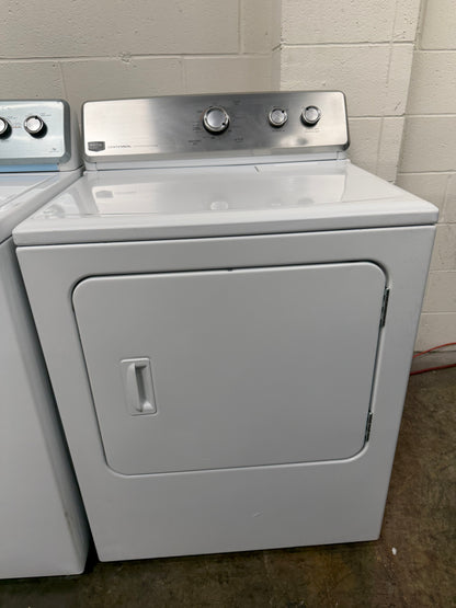 Whirlpool  WTW4957PW
28 Inch Top Load Washer with 3.9 Cu. Ft. and Maytag Centennial Series  MEDC300BW
29 Inch Electric Dryer with 7.0 cu. ft.