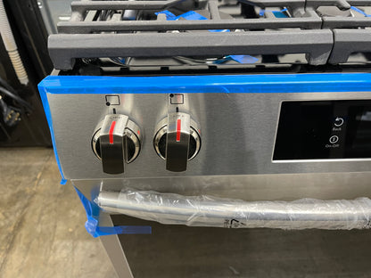 Frigidaire Gallery Series  GCFG3060BF
30 Inch Freestanding Gas Range with 5 Sealed Burners, 6.0 cu.ft. Oven Capacity, Air Fry, Total Convection, No Preheat, Touch Screen Controls, Temperature Probe, Steam Bake, Backlit LED Knobs, Sabbath Mode, and ADA Com