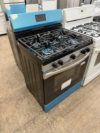 Frigidaire 30-in 5 Burners 5.1-cu ft Freestanding Gas Range in Stainless Steel-Model # FCRG3052BS