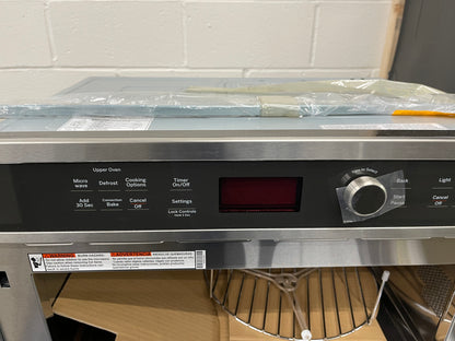 GE Profile  PT7800SHSS
30 Inch Combination Wall Oven with True European Convection, Meat Probe, Proof Mode, Warm Mode, 5.0 cu. ft. Capacity, 1.7 cu. ft. Microwave, Glass Touch Controls, GE Fits! Guarantee, and Self-Clean with Steam: Stainless Stee