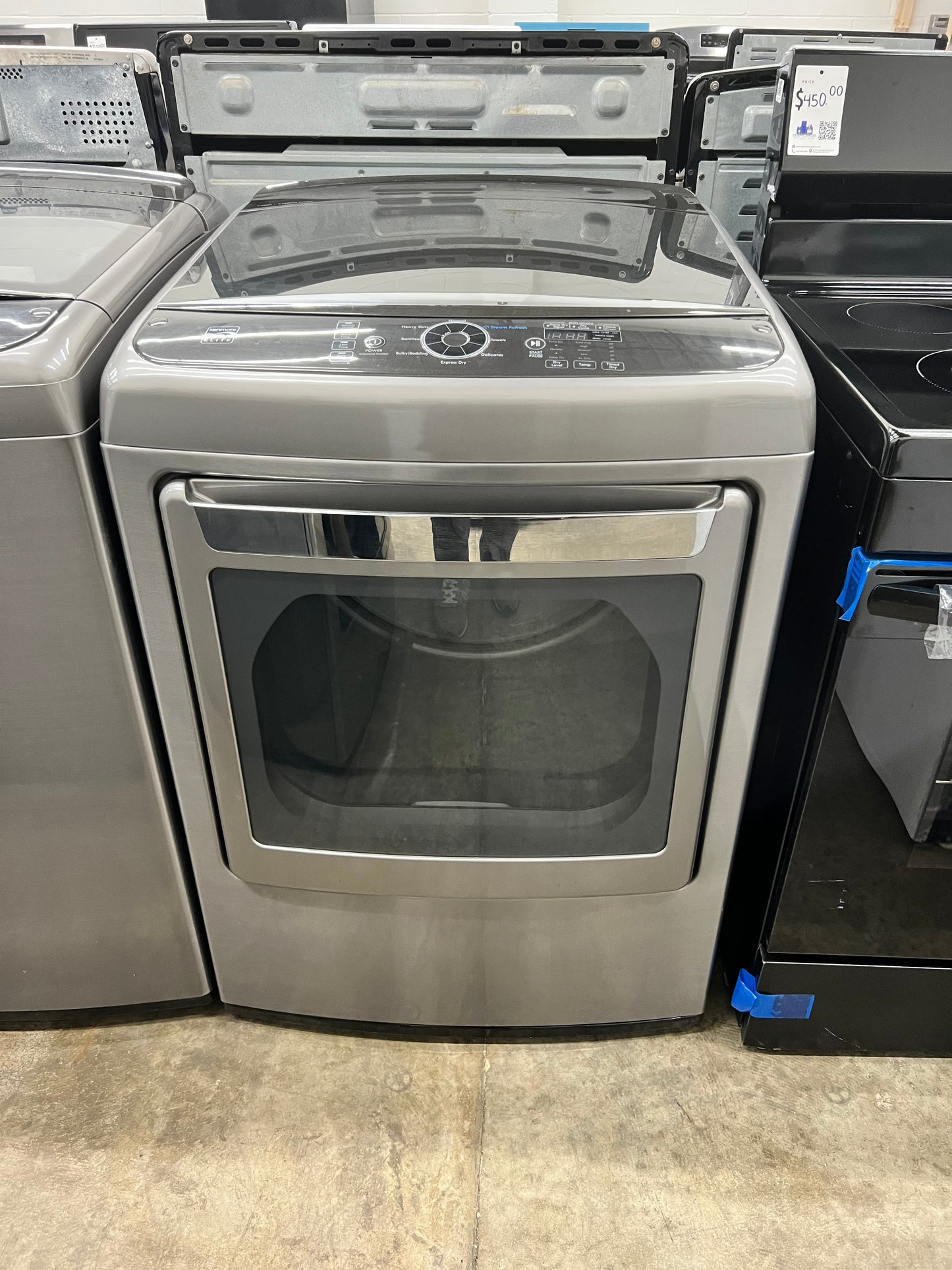 Kenmore Elite Top-Load 5.2 Cu. Ft. Washer and 7.3 Cu. Ft. Electric Dryer Set in Metallic Silver