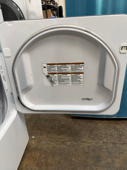 Whirlpool  WTW4957PW
28 Inch Top Load Washer with 3.9 Cu. Ft. and Maytag Centennial Series  MEDC300BW
29 Inch Electric Dryer with 7.0 cu. ft.