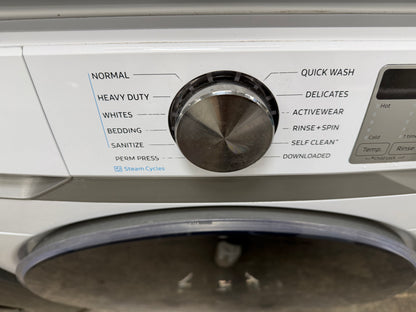 Samsung  WF45R6300AW
27 Inch Front Load Smart Washer with 4.5 Cu. Ft. And Samsung  DVE45R6300W
27 Inch Electric Smart Dryer with 7.5 cu. ft.