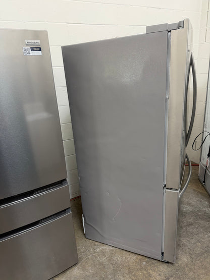 Frigidaire  FRFN2813AF
36 Inch Freestanding French Door Refrigerator with 28.8 cu. ft. Capacity, 3 Glass Shelves, Full-Width Drawer, Gallon Door Bins, EvenTemp Cooling, Internal Water Dispenser, and ENERGY STAR