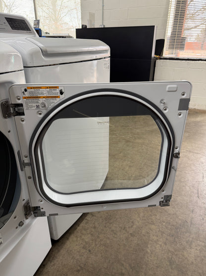 LG Top Load TurboWash 5.0 Cu. Ft. Washer and 7.3 Cu. Ft. EasyLoad Electric Dryer Set in White