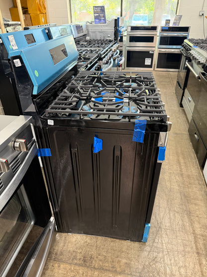 Frigidaire 30-in 5 Burners 5.1-cu ft Air Fry Convection Oven Freestanding Gas Range in Stainless Steel-Model #FCRG3083AS