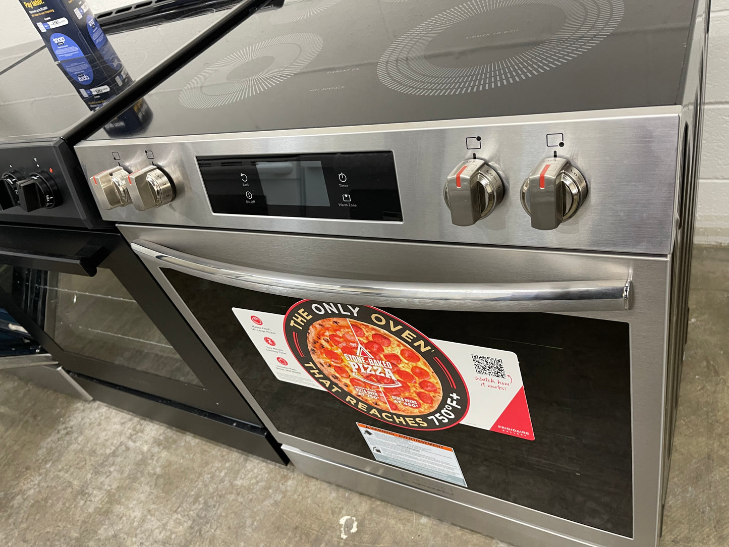 Frigidaire Gallery Series  GCFE3070BF
30 Inch Freestanding Electric Range with 5 Elements, 6.2 cu. ft. Total Convection Oven, EvenTemp™ Element, Storage Drawer, Stone-Baked Pizza, Air Fry, Self & Steam Clean, and Star-K