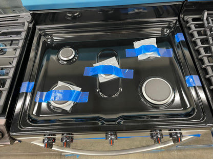 Frigidaire 30-in 5 Burners 5.1-cu ft Freestanding Gas Range in Stainless Steel-Model #FCRG3052BS