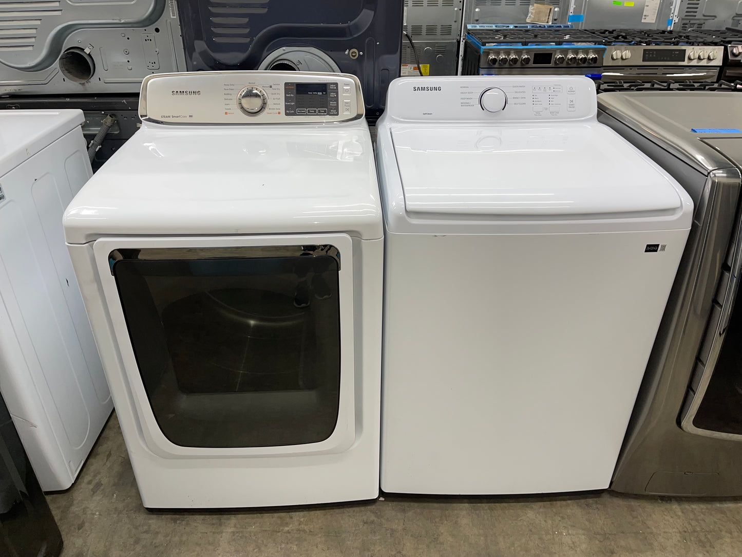 Samsung Top-Load Washer with 4.0 cu. ft. and Electric Dryer with 7.4 cu. ft.