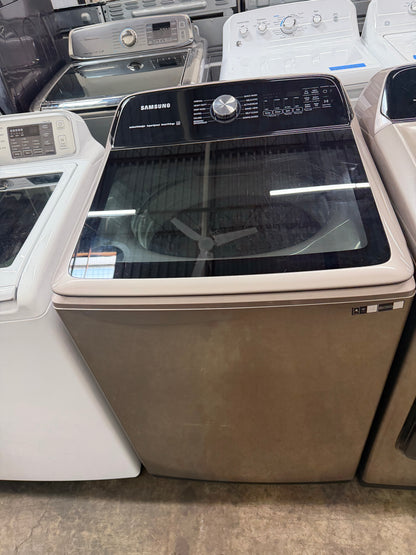 Samsung 5.2cu/ft Top Load Washer and Samsung Top Load Electric Dryer 7.4cu/ft