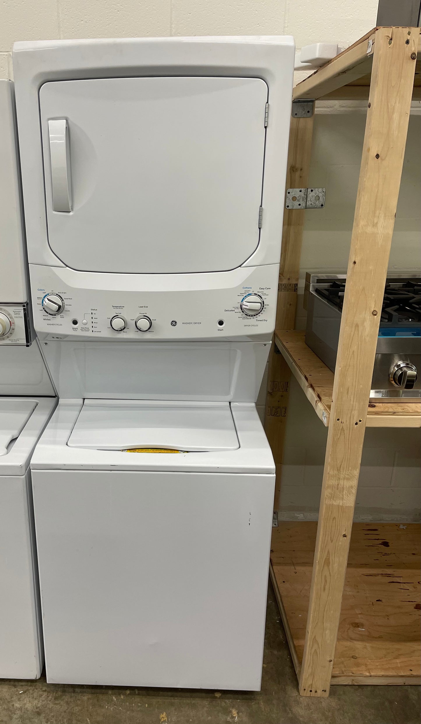 GE Unitized Spacemaker 3.8 cu. ft. Capacity Washer with Stainless Steel Basket and 5.9 cu. ft. Capacity Electric Dryer