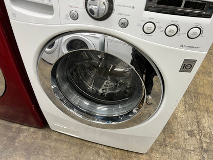 LG Front-Load High-Efficiency Stackable 3.6 Cu. Ft. Washer and 7.3 Cu. Ft. Electric Dryer Set in White