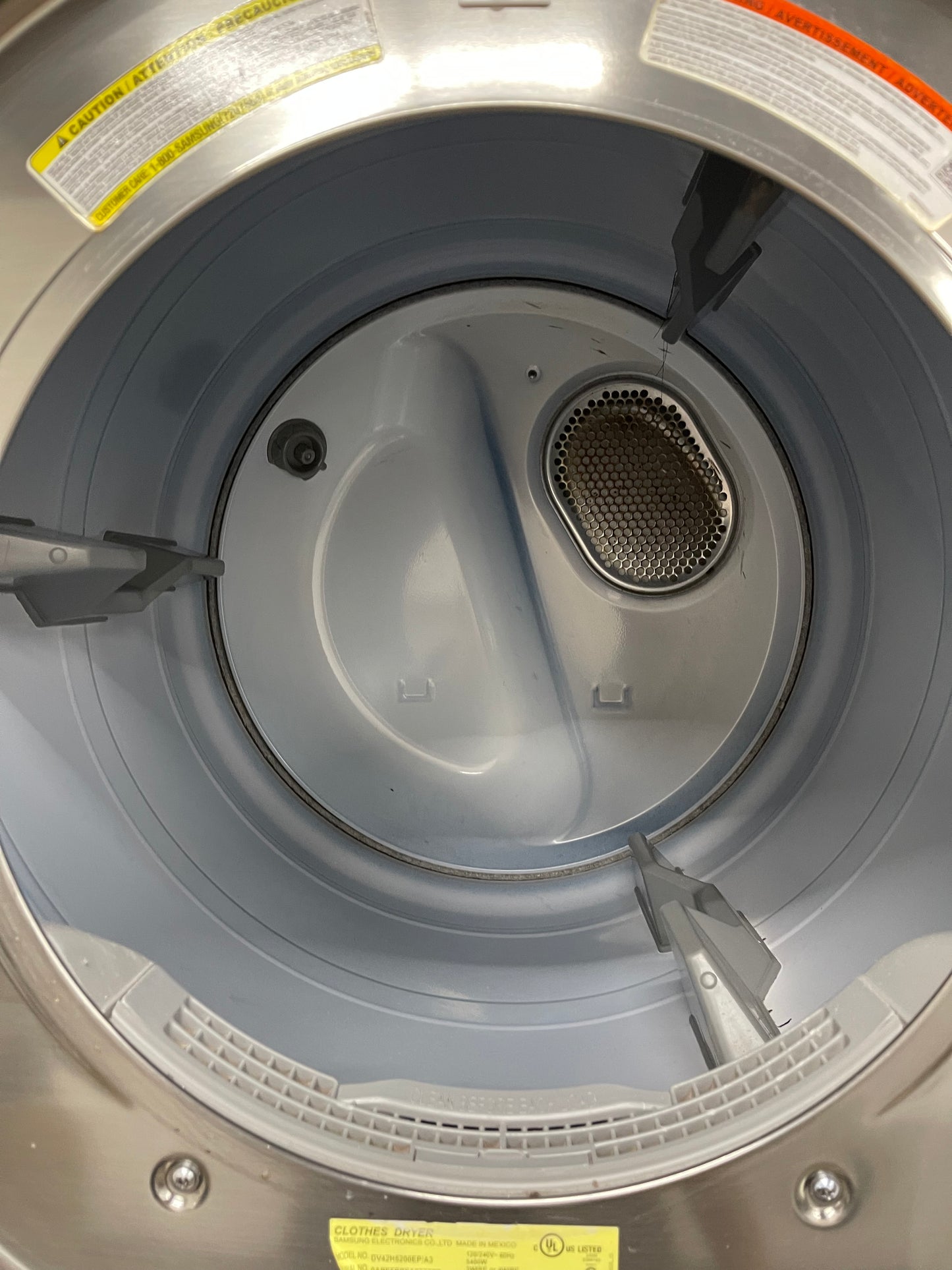 Samsung Front Load High Efficiency 4.2 Cu. Ft. Washer and 7.5 Cu Ft Electric Dryer Set in Platinum