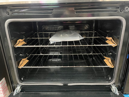 Frigidaire 30-in Glass Top 5 Burners 5.3 cu-ft Slide-In Electric Range in Stainless Steel-Model #FCFE3062AS